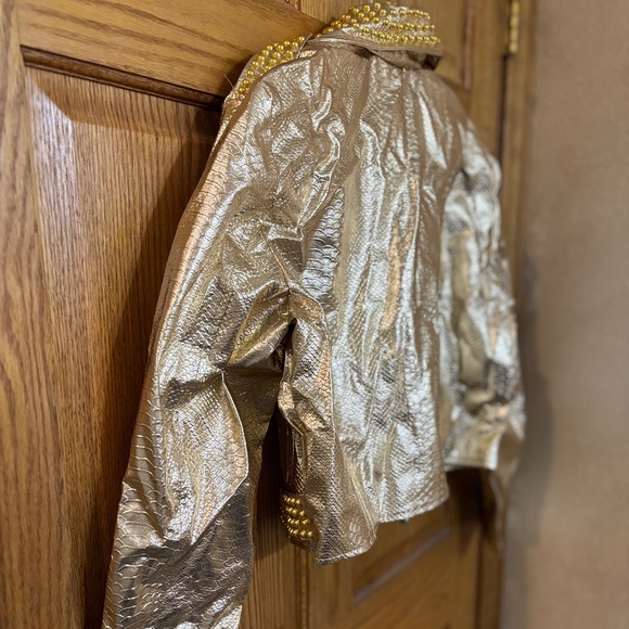 Plus Azalea Wang Gold Finger Moto-jacket (NWT) - Picture 3 of 4